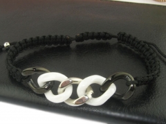 Ceramic and stainless steel braided bracelet BS-0793C