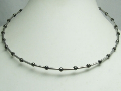 2mm Stainless Steel Spinning Tube Ball Choker Necklace CH-053C