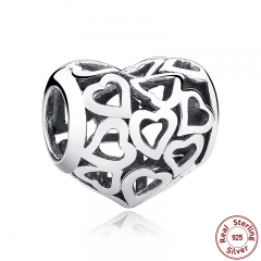 925 Sterling Silver Skeleton Heart Charms fit Bracelets &amp; Necklace for Women Engagement Accessories SCC024 CHARM-0246