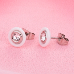Stainless Steel and Ceramic Earring TES-004