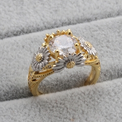 Fashion Copper Ring with CZ Stones FARI-207 	W29