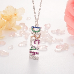 Stainless Steel Necklace with Copper Charms NS-0683A