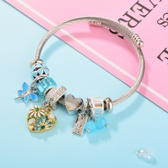 Stainless Steel Bracelet With Alloy Charms BS-1803