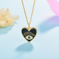 Stainless Steel Necklace with Brass Charms TTTN-0005A