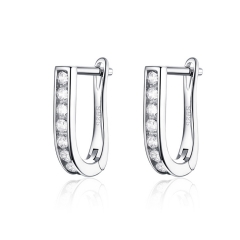 925 Sterling Silver Earrings SCE658-WH