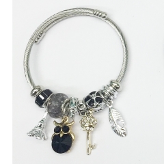Stainless Steel Bracelet With Alloy Charms BS-1800F