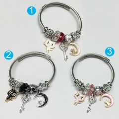 Stainless Steel Bracelet With Alloy Charms BS-1800Q