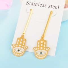 Personality Lucky Eyes Fashion Punk Stainless Steel Earrings XXXE-0071