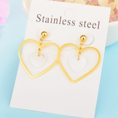 Fashion temperament long pendant earring shell stainless steel earrings women XXXE-0094