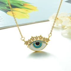 Stainless Steel Chain and Brass Pendant Necklace TTTN-0183