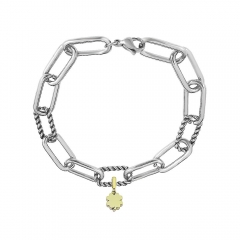 Stainless Steel Me Link Bracelet with Small Charms ML213