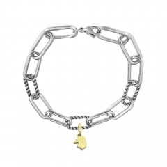 Stainless Steel Me Link Bracelet with Small Charms ML189