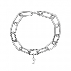 Stainless Steel Me Link Bracelet with Small Charms ML279