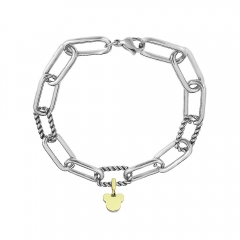 Stainless Steel Me Link Bracelet with Small Charms ML201