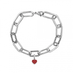 Stainless Steel Me Link Bracelet with Small Charms ML266