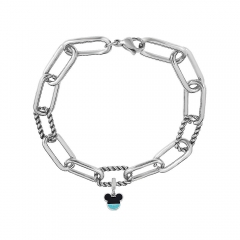 Stainless Steel Me Link Bracelet with Small Charms ML271