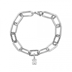 Stainless Steel Me Link Bracelet with Small Charms ML250