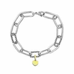 Stainless Steel Me Link Bracelet with Small Charms ML206