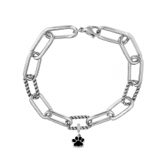 Stainless Steel Me Link Bracelet with Small Charms ML286