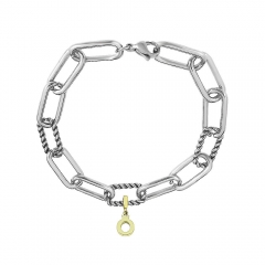 Stainless Steel Me Link Bracelet with Small Charms ML215