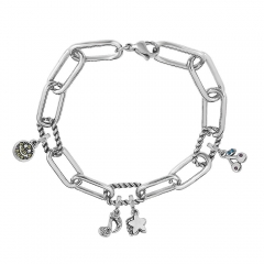 Stainless Steel Me Link Bracelet with Small Charms ML152