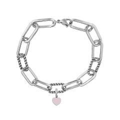Stainless Steel Me Link Bracelet with Small Charms ML264