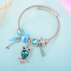 Stainless Steel Bracelet With Alloy Charms BS-1837A