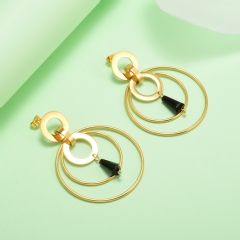 stainless steel gold plated Hoop earrings jewelry for women  XXXE-0241