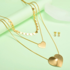new stainless steel women gold jewelry set  XXXS-0414