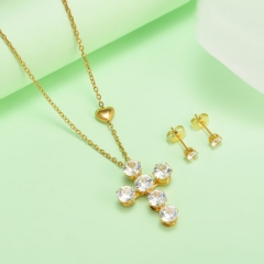 new stainless steel women gold jewelry set  XXXS-0427
