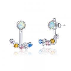 sterling silver women korean cute earrings BSE392
