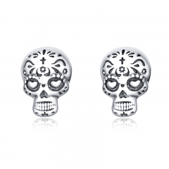 sterling silver designer rhinestone earrings hoop SCE953