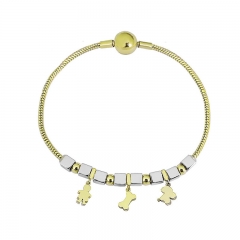 Stainless Steel Snake Chain Bracelet with Charms YSG195