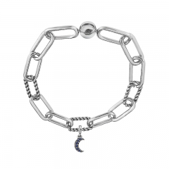 Stainless Steel Women Me Link Bracelet with Small Charms  MY288