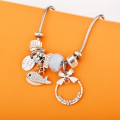 stainless steel charm necklace  NS-0859