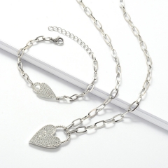 Stainless steel necklace set for women STAO-3883A