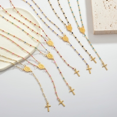 Saint Benedict stainless steel  necklace    XXXN-0084