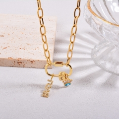 Pearl Brass Pendant Necklace  TTTN-0213