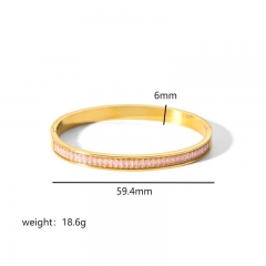 Fashion Stainless Steel Gold Bangles Jewelry Women ZC-0667P
