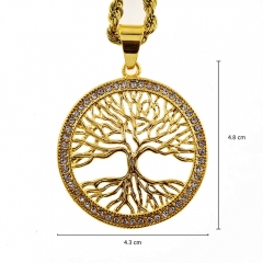 Women Jewelry Stainless Steel Gold Pendant Necklace NS-5057