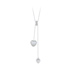 Zircon 925 Silver Fashion Jewelry Women Necklaces  BSN372