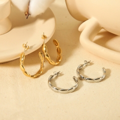 Women Jewelry Stainless Steel Gold drop Earrings ES-2807