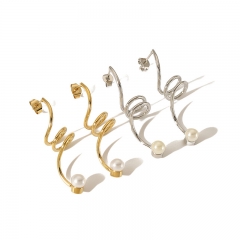 Women Jewelry Stainless Steel Gold drop Earrings ES-2844