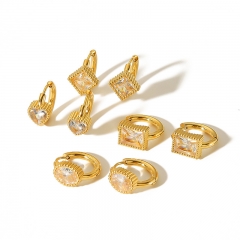 Women Jewelry Stainless Steel Gold drop Earrings ES-2831