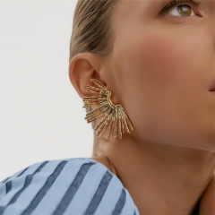 Women Jewelry Stainless Steel Gold drop Earrings ES-2813