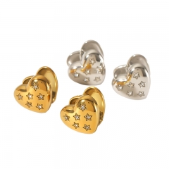 Women Jewelry Stainless Steel Gold clip Earrings ES-2815