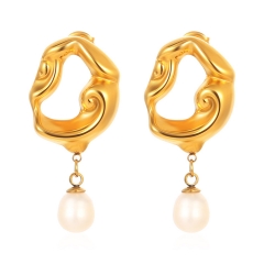 stainless steel gold plated top quality fashion earrings for women  ES-3081G