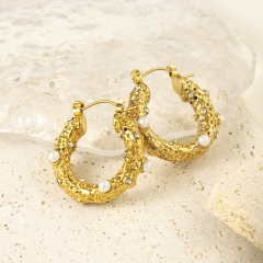stainless steel gold plated top quality fashion earrings for women  ES-3087G