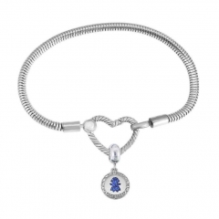 Stainless Steel Heart Charms Bracelet Women Luxury PDM123