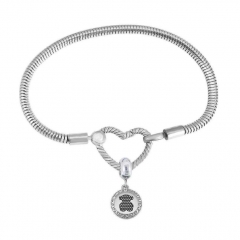 Stainless Steel Heart Charms Bracelet Women Luxury PDM121